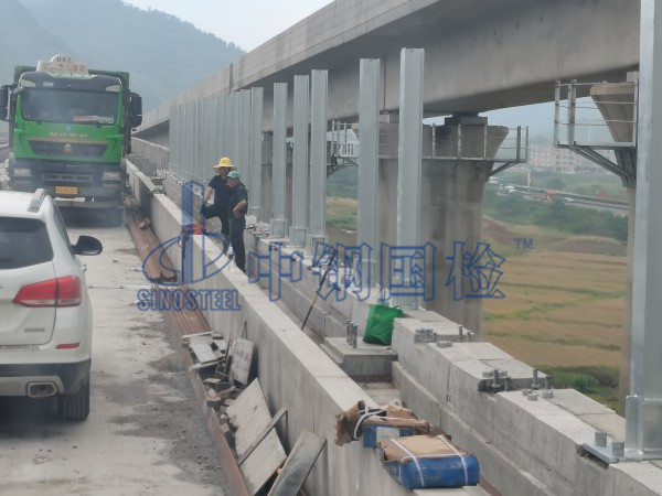 聲屏障立柱現(xiàn)場檢測